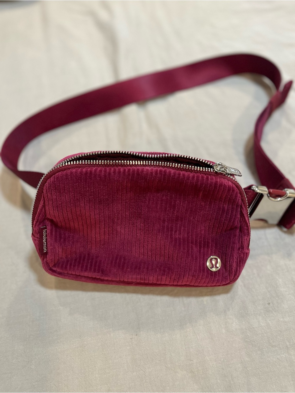 lululemon athletica Corduroy Crossbody Belt Bag — Deep Berry